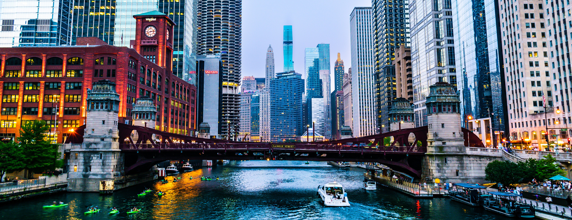 Commercial office towers in downtown Chicago